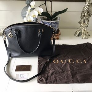 Gucci Black Dome Handbag EUC